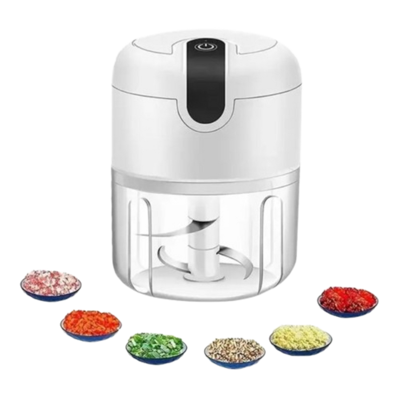 Cortador De Alho Frutas Vegetal Elétrico USB Recarregável