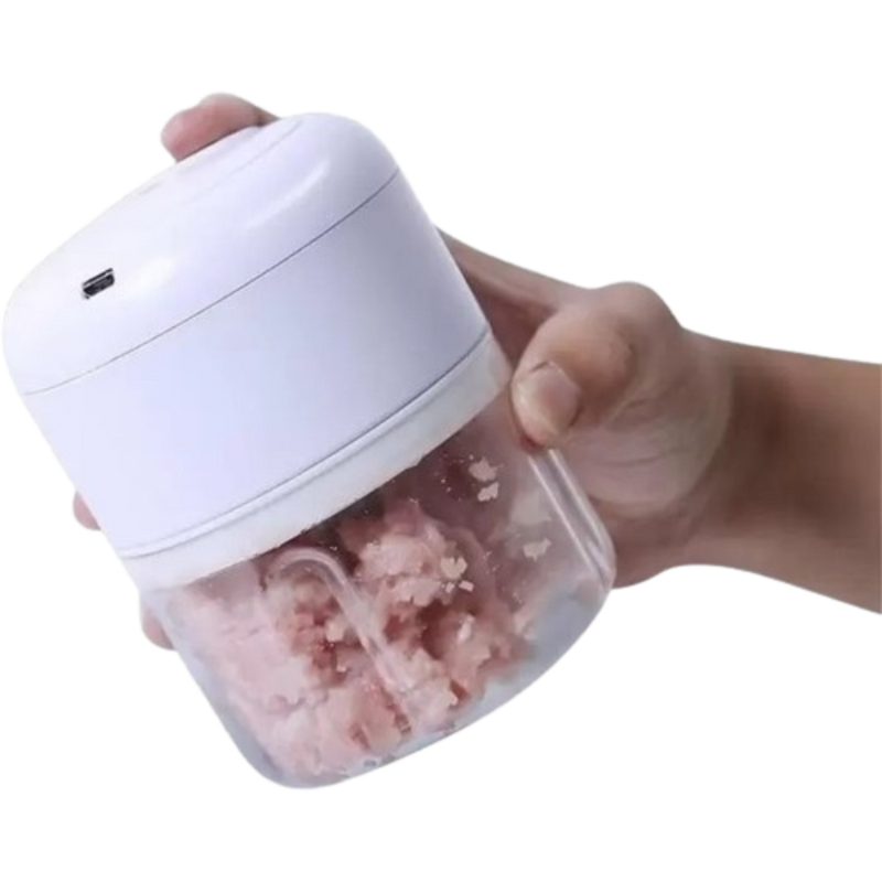 Cortador De Alho Frutas Vegetal Elétrico USB Recarregável