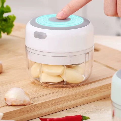 Cortador De Alho Frutas Vegetal Elétrico USB Recarregável