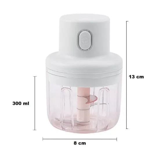Cortador De Alho Frutas Vegetal Elétrico USB Recarregável